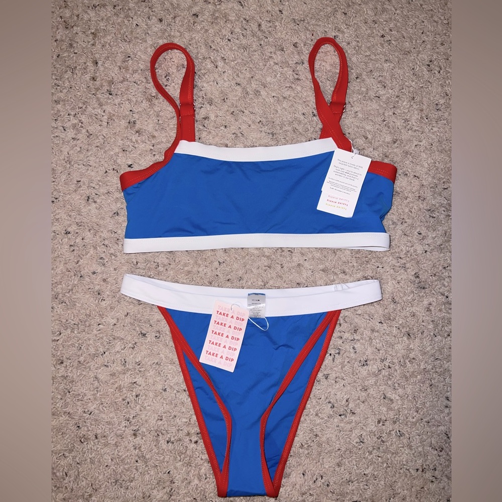 Dippin' Daisy's Blue Red White Bikini Set